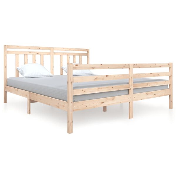 vidaXL Cadre de lit sans matelas bois massif