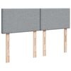 vidaXL Sommier &agrave; lattes de lit avec matelas Gris clair 160x200cm Tissu
