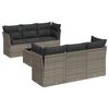 vidaXL Salon de jardin avec coussins 7 pcs gris r&eacute;sine tress&eacute;e
