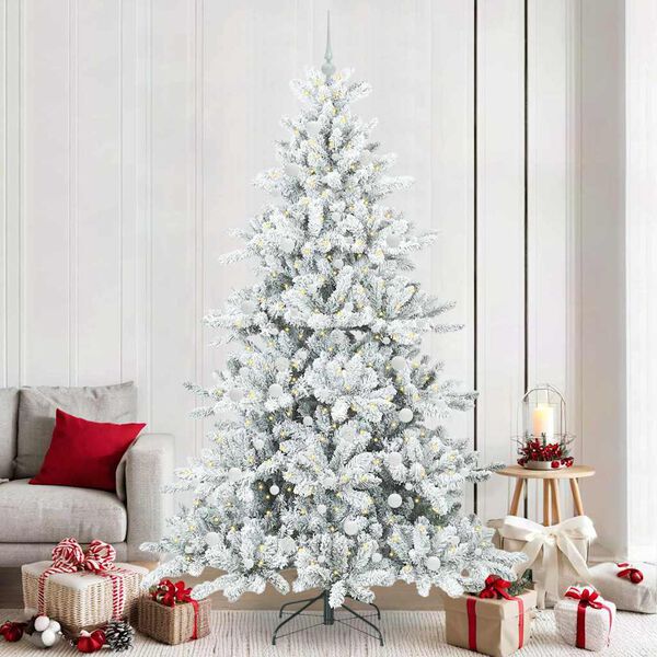 vidaXL Sapin de No&euml;l Artificiel &agrave; Branches Articul&eacute;es Blanc 240 cm
