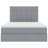 vidaXL Lit avec rangement et matelas Gris clair 140 x 200 cm Polyester