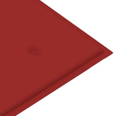 vidaXL Coussin de banc de jardin Rouge 200 x 50 x 3 cm