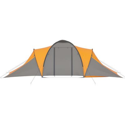 vidaXL Tente de camping pour 6 personnes gris et orange