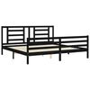 vidaXL Cadre de lit sans matelas noir 200x200 cm bois massif