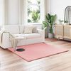 vidaXL Tapis en Fourrure Synth&eacute;tique de Lapin Olite Rose 160 x 160 cm