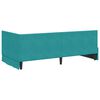 vidaXL Cadre de lit d'angle Turquoise 90 cm x 190 cm Velours