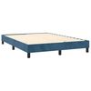 vidaXL Sommier &agrave; lattes de lit avec matelas LED Bleu fonc&eacute; 140x190 cm