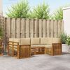 vidaXL Ensemble de canap&eacute; d'angle 6 pcs Naturel Bois d'Acacia Massif