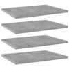 vidaXL Panneaux de biblioth&egrave;que 4 pcs gris b&eacute;ton bois d&rsquo;ing&eacute;nierie