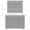 vidaXL Sommier &agrave; lattes de lit avec matelas Gris clair 90x200 cm Tissu