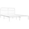 vidaXL Cadre de lit métal sans matelas et tête de lit blanc 183x213 cm