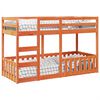 vidaXL Lit superposé cire marron 75x190 cm bois de pin massif