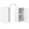vidaXL Ensemble meuble TV Montage mural 3 pcs Blanc Bois d'ing&eacute;nierie