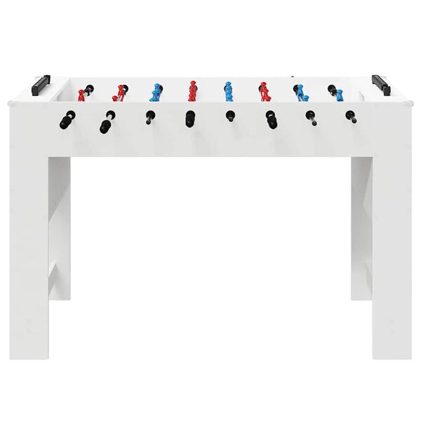 vidaXL Table de Foosball Blanc 125 x 60,5 x 80 cm Bois d'ing&eacute;nierie