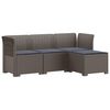 vidaXL Canap&eacute; de jardin 4 places avec coussins style rotin PP