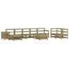 vidaXL Salon de jardin 10 pcs bois de pin impr&eacute;gn&eacute;