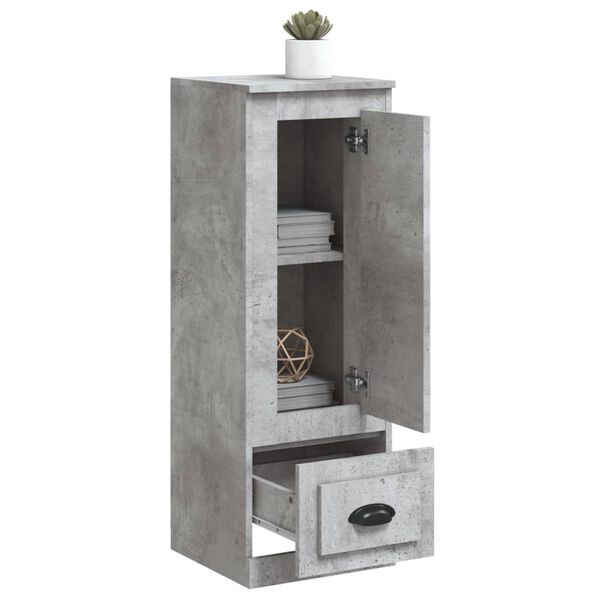 vidaXL Buffet haut gris b&eacute;ton 36x35,5x103,5 cm bois d'ing&eacute;nierie