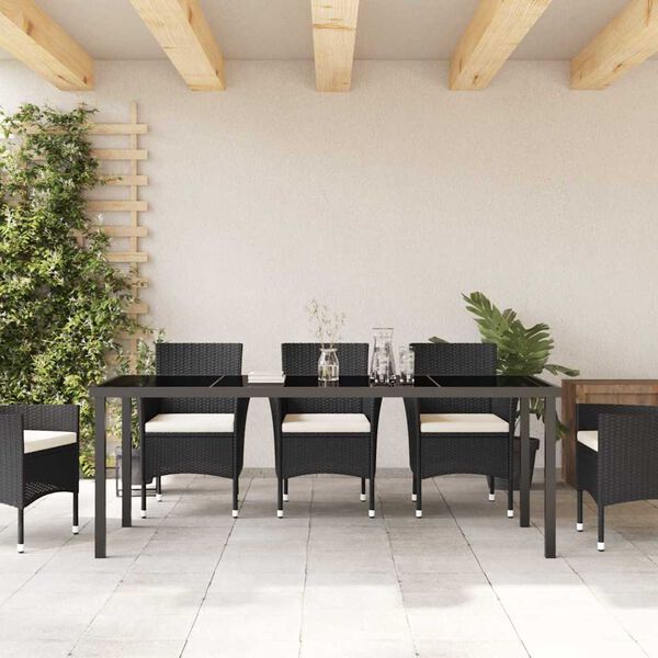 vidaXL Table de Jardin Noir 200 x 80 x 73 cm M&eacute;tal