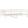 vidaXL Lit de jour et tiroirs sans matelas blanc 90x200 cm bois massif
