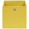 vidaXL Boîtes de rangement 10 pcs Jaune 32x32x32 cm Tissu
