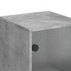 vidaXL Armoire lat&eacute;rale avec porte en verre gris b&eacute;ton 35x37x100 cm