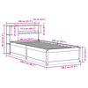 vidaXL Cadre de lit sans matelas blanc 100x200 cm bois de pin massif