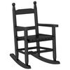 vidaXL Chaises &agrave; bascule enfants lot de 2 noir bois de peuplier massif