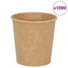 vidaXL Tasses &agrave; caf&eacute; en papier 1000 pcs 4oz 100ml marron
