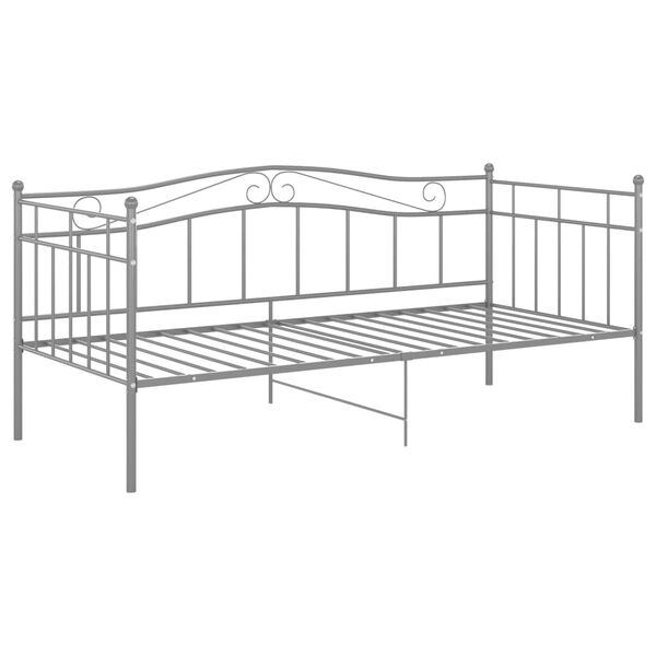 vidaXL Cadre de canapé-lit sans matelas gris métal 90x200 cm