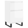 vidaXL Buffets 2 pcs blanc brillant 40x35x70 cm bois d'ing&eacute;nierie
