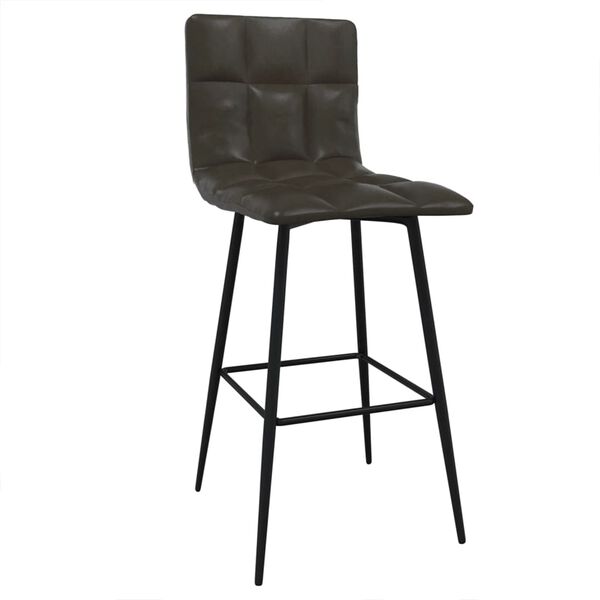 vidaXL Tabouret de bar Gris Similicuir