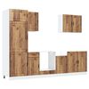 vidaXL Ensemble de 7 meubles de cuisine "Porto" en bois d'ing&eacute;nierie vieilli