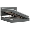 vidaXL Lit avec rangement et matelas Gris fonc&eacute; 180 x 200 cm tissu
