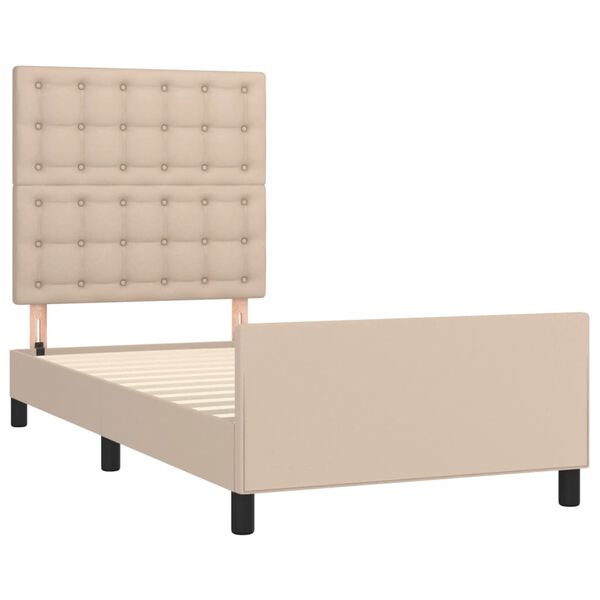 vidaXL Cadre de lit sans matelas cappuccino 80x200 cm similicuir