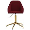 vidaXL Chaises &agrave; manger pivotantes lot de 4 rouge bordeaux velours