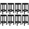 vidaXL Ensemble de bar de jardin 9 pcs noir bois de pin massif