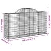 vidaXL Paniers à gabions arqués 50 pcs 200x50x100/120 cm fer galvanisé