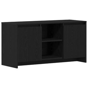 vidaXL Meuble TV 102 x 37,5 x 52,5 cm Ch&ecirc;ne noir Bois d'ing&eacute;nierie