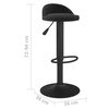 vidaXL Tabourets de bar lot de 2 Noir Velours