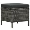 vidaXL Salon de jardin 4 pcs avec coussins résine tressée gris