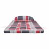 vidaXL Coussins de chaise 2 pcs Vichy Rouge 58 x 77 x 4,5 cm