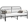 vidaXL Cadre de lit de jour Noir 100 x 200 cm Acier enduit de poudre