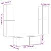 vidaXL Meubles TV muraux 3 pcs vieux bois bois d'ing&eacute;nierie