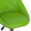 vidaXL Chaise pivotante de salle &agrave; manger Vert Similicuir