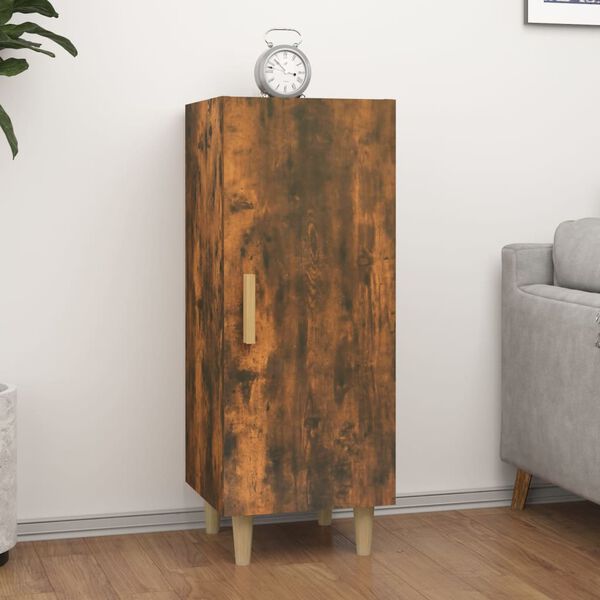 vidaXL Buffet Chêne fumé 34,5x34x90 cm Bois d'ingénierie