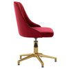 vidaXL Chaises &agrave; manger pivotantes lot de 4 rouge bordeaux velours