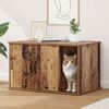 vidaXL Maison pour chat Bois ancien 85 x 55 x 50 cm Bois d'ing&eacute;nierie