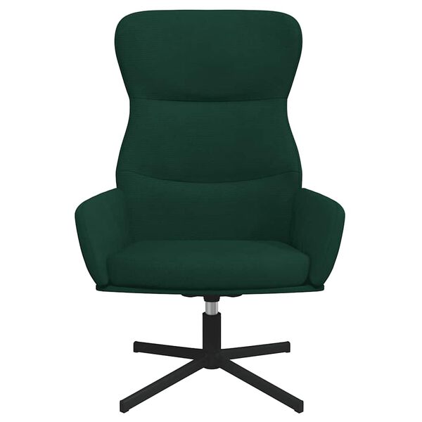 vidaXL Chaise de relaxation Vert fonc&eacute; Velours