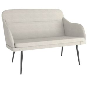 vidaXL Banc Cr&egrave;me 110x76x80 cm Velours