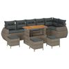 vidaXL Ensemble de canap&eacute; de jardin 10 pc Gris polyrotin